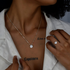 Corrente de Prata 925 com Pingente Mandala Sagrada