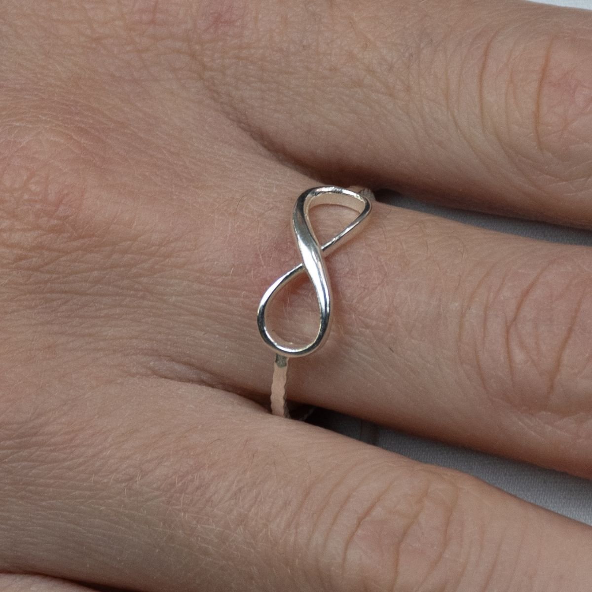 Anel de Prata 925 Infinito - Joias Prata Viva