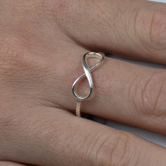 Anel de Prata 925 Infinito - Joias Prata Viva