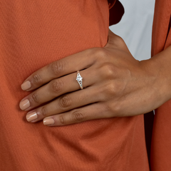 Anel Solitário de Prata 925 Celta