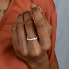 Anel de Prata 925 Zircônias