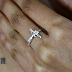 Anel de Prata 925 Jesus Cristo