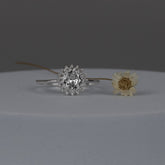 Anel Solitário de Prata 925 Zircônia Radiante - Joias Prata Viva