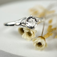 Anel Solitário de Prata 925 Celta