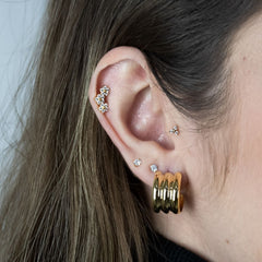 Argolas Fake (Tarracha) - Brincos Banho de Ouro 18K