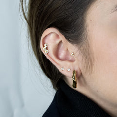 Articulado Torcido - Brincos Banho de Ouro 18K