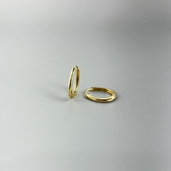 Articulado Oval - Brincos Banho de Ouro 18K