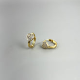 Coração Articulado - Brincos Banho de Ouro 18K