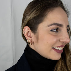 Articulado Liso (Trio) - Brincos Banho de Ouro 18K