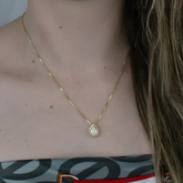 Colar Banhado a Ouro Gota com Micro Zircônias