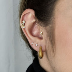 Articulado Oval - Brincos Banho de Ouro 18K