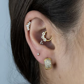 Micro Zirconias - Brincos Banho de Ouro 18K