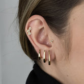 Articulado Liso (Trio) - Brincos Banho de Ouro 18K