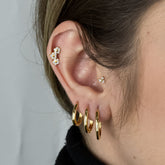 Articulado Oval (Trio) - Brincos Banho de Ouro 18K