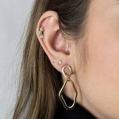 Orgânico - Brincos Banho de Ouro 18K