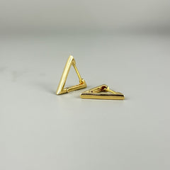 Triângulo Articulado - Brincos Banho de Ouro 18K