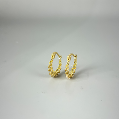 Fio Torcido - Brincos Banho de Ouro 18K