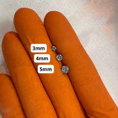 Brinco de Titânio Dourado Antialérgico com Zircônia (par)