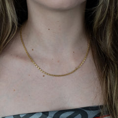 Colar Banhado a Ouro Fita Torcida