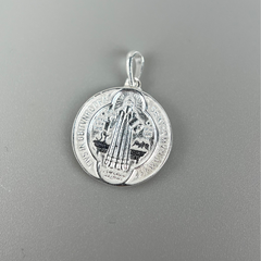 Pingente de Prata 925 Medalha de São Bento