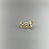 Torcido (Trio) - Brincos Banho de Ouro 18K