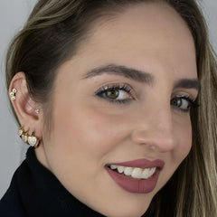 Coração Articulado (Trio) - Brincos Banho de Ouro 18K