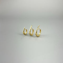 Articulado Liso (Trio) - Brincos Banho de Ouro 18K