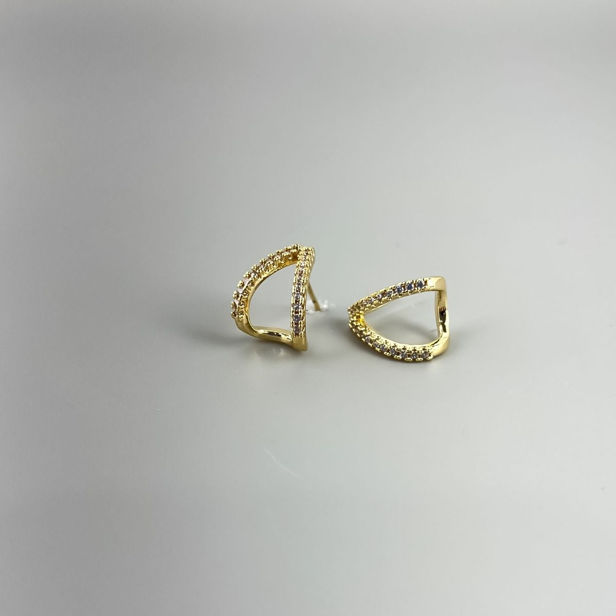 Cravejado - Brincos Banho de Ouro 18K