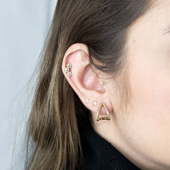 Cravejado - Brincos Banho de Ouro 18K