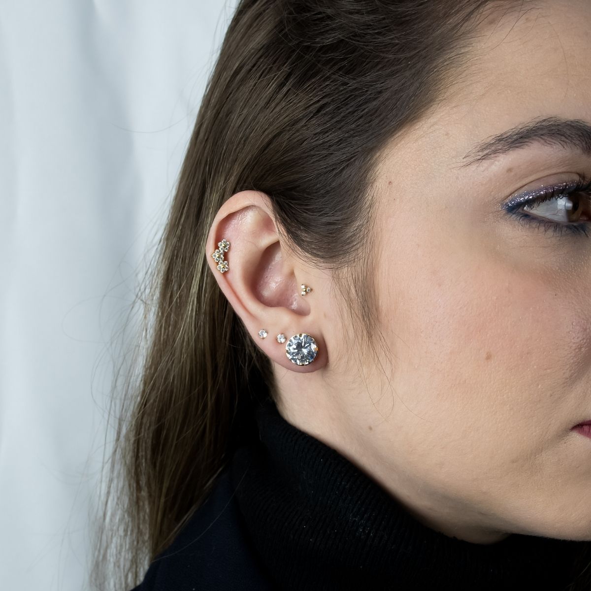 Ponto de Luz Zircônia - Brincos Banho de Ouro 18K