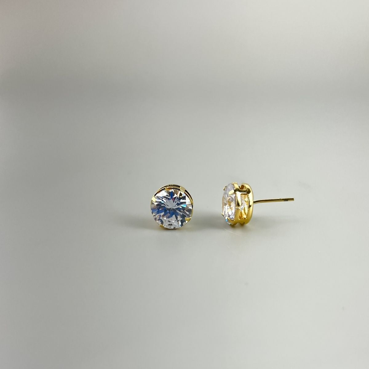 Ponto de Luz Zircônia - Brincos Banho de Ouro 18K