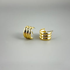 Argolas Fake (Tarracha) - Brincos Banho de Ouro 18K