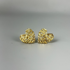 Coração Galhos - Brincos Banho de Ouro 18K