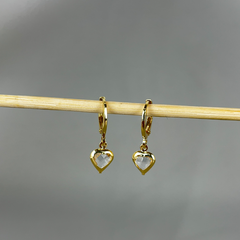 Coração - Brincos Banho de Ouro 18K