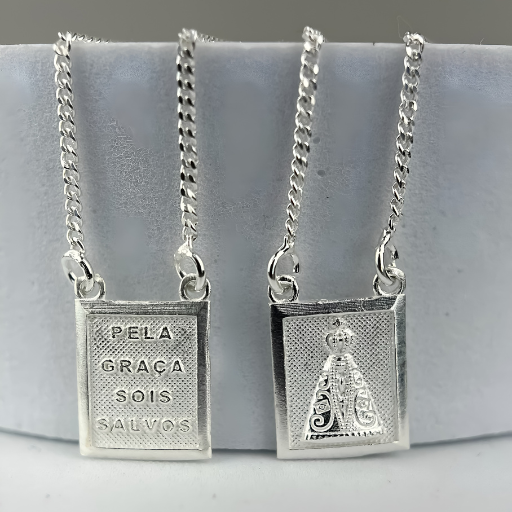Escapulário Nossa Senhora de Aparecida Prata 925